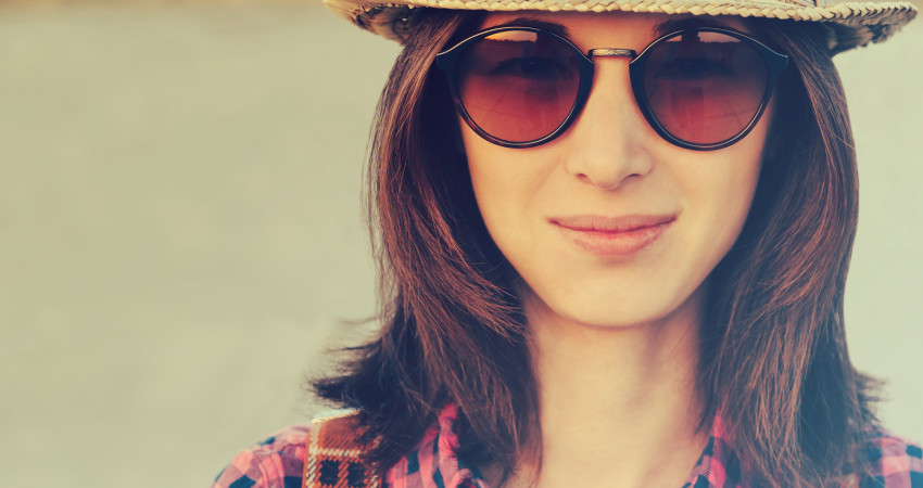 Smiling Hipster Girl
